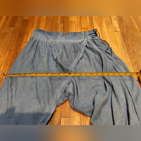 Intimately Free People Act Natural Lounge Pants Drop-Crotch Harem Vibe Blue L - Picture 10 of 14